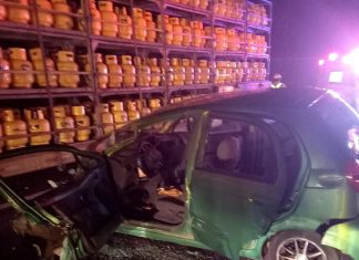 GRAVE BOMBERO QUE CHOCO EN SAN ROQUE