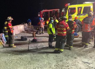 Increible: Desbarrancó en Camino Internacional. Al rescatarlo, lo encontraron bebiendo y sin lesiones de gravedad