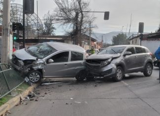 Un herido por choque en Cancha de Tenis