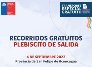 Horarios de Micros desde sectores rurales a lugares de votación. Provincia de San Felipe