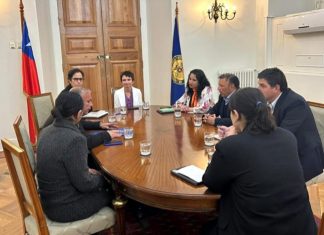 Mundaca y 33 alcaldes se manifiestan en La Moneda