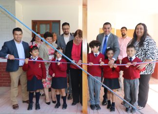 Alcalde Vergara inaugura baños nuevos en Escuela de San Roque